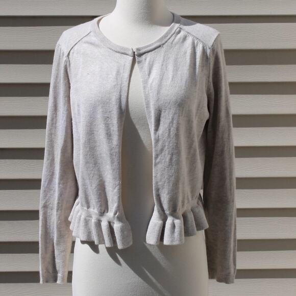 Verve Ami Women's Open Cropped Cardigan Neutral Taupe Size Small - Picture 4 of 9